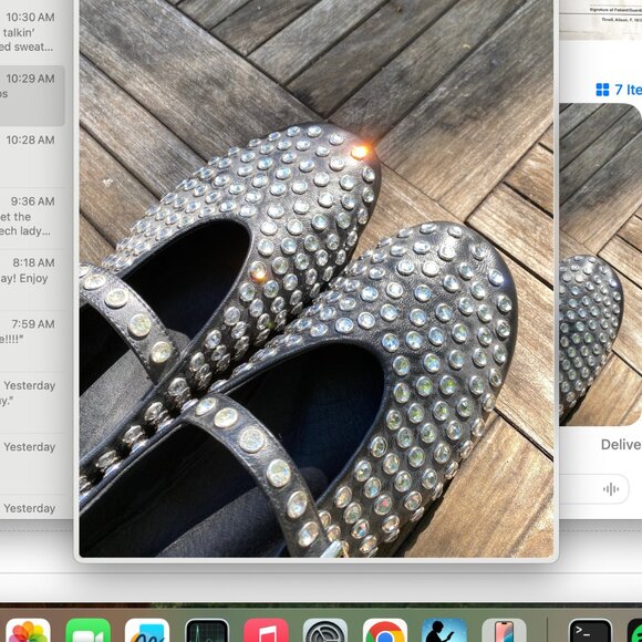 Beautiful Tony Bianco Rhinestone Leather Flats | Alaia Style | FREE SHIPPING! - Picture 7 of 8